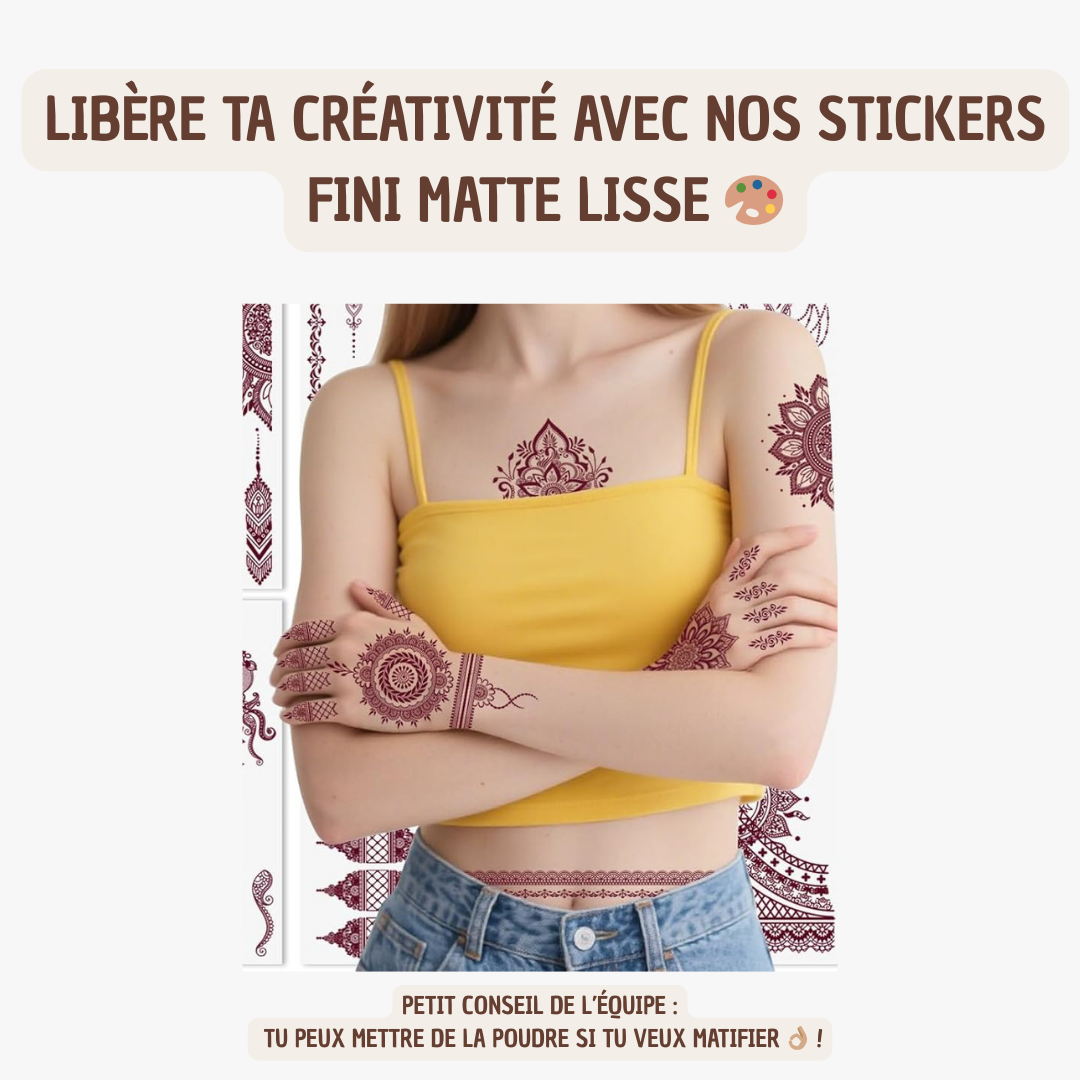 Henné stickers waterproof