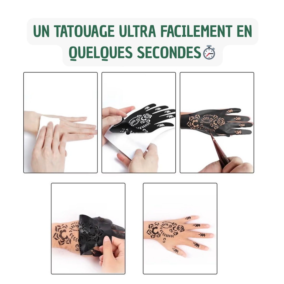 Pochoir tatouage temporaire réutilisable