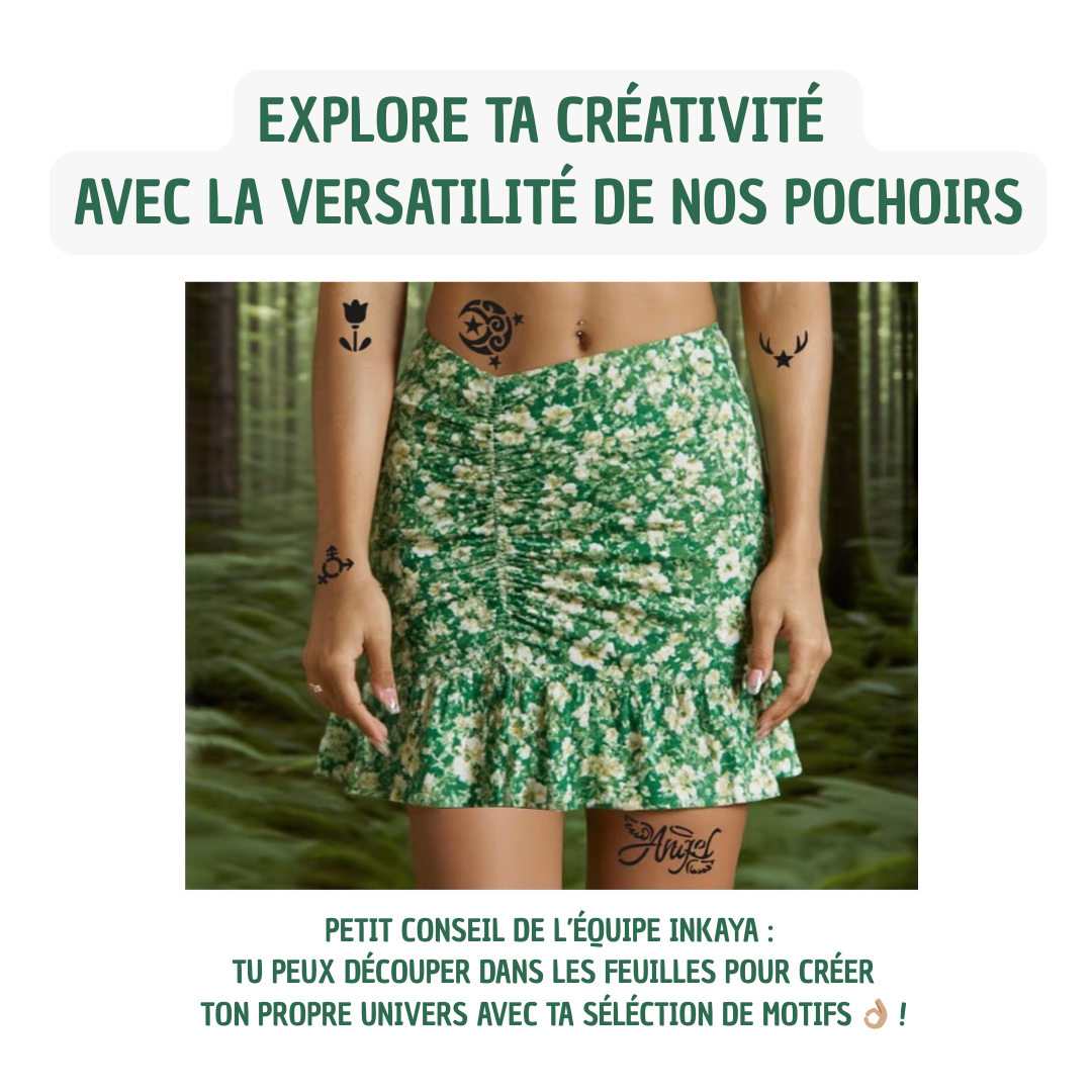 Pochoir tatouage temporaire réutilisable