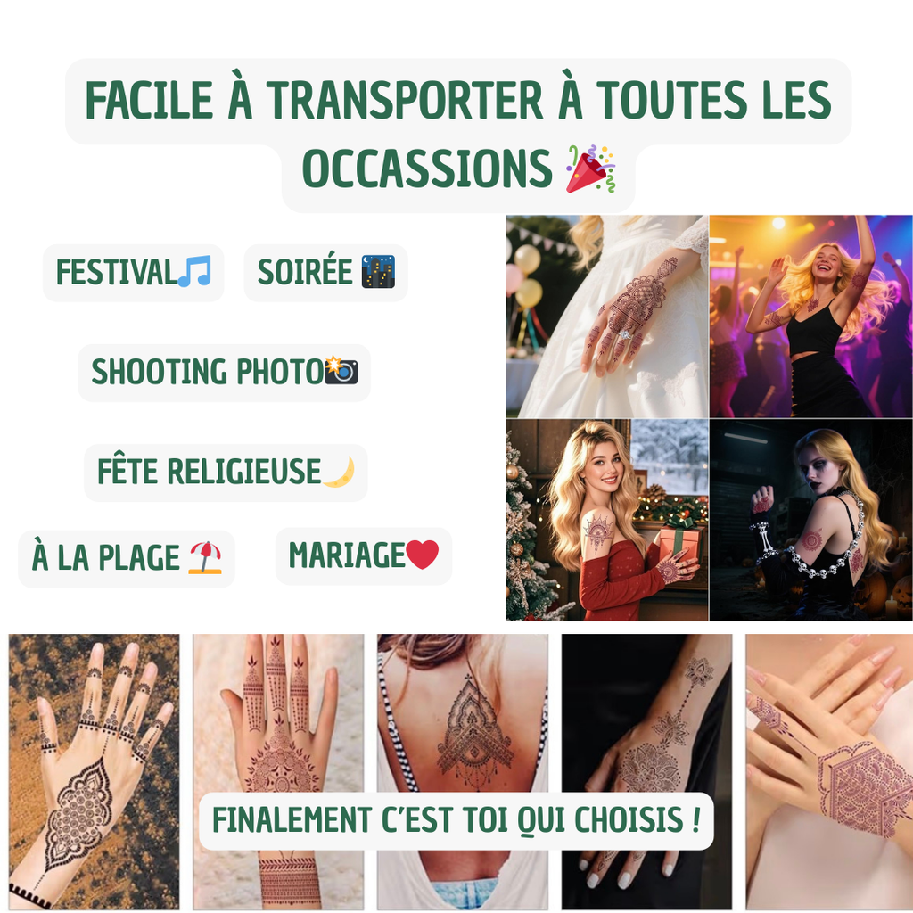 Pochoir tatouage temporaire réutilisable