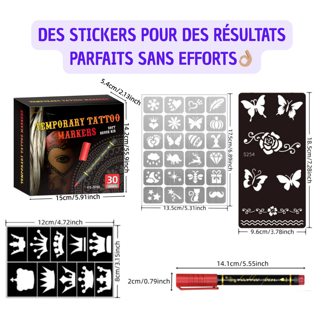 Marqueur Faux Tatouage Waterproof