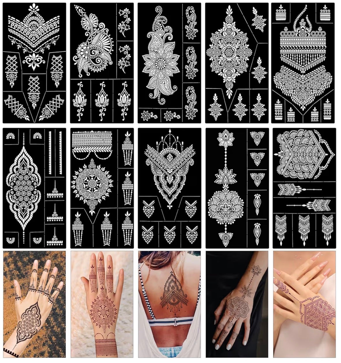 Pochoir tatouage temporaire réutilisable