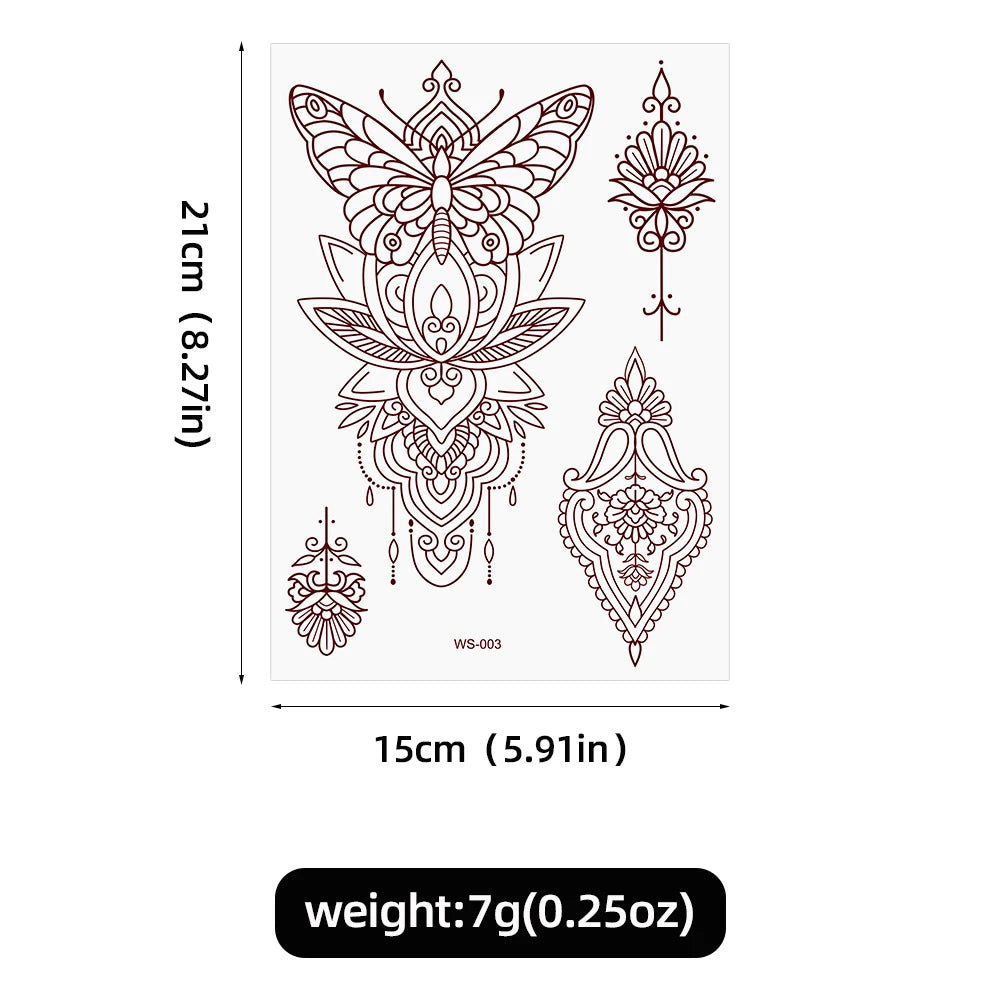 Henné stickers waterproof